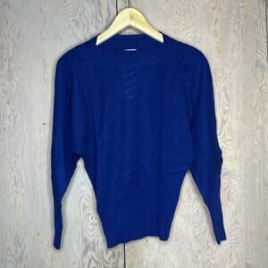 NWT Vintage Les Copains Blue Sheer Striped Sweater